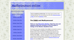 Desktop Screenshot of madhyamavani.fwbo.org