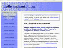 Tablet Screenshot of madhyamavani.fwbo.org